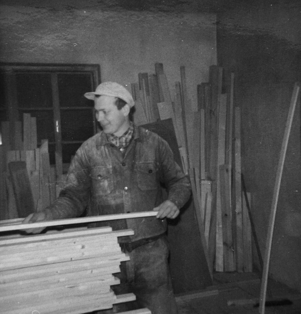 Franz Pühringer Senior bei der Arbeit.